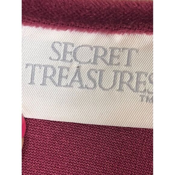 Secret Treasures Pant Set Women XL Crew Cropped Pull On Velour Valentines Soft - Picture 2 of 12